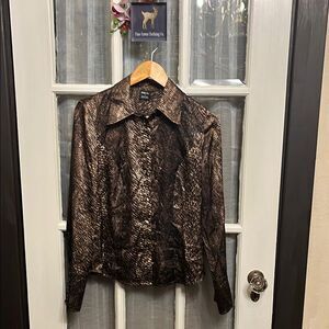 NWT Vintage Tribal Animal Print Blouse